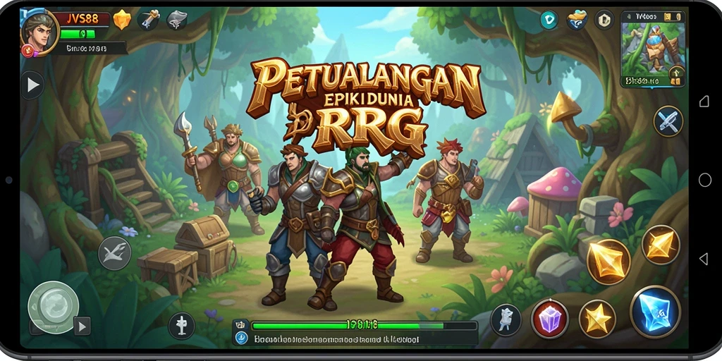 Tampilan gameplay RPG yang menonjol di JVS88.