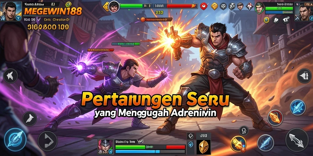 Tampilan gameplay <strong>MEGEWIN188</strong> yang seru dan mendebarkan saat pertarungan berlangsung.
