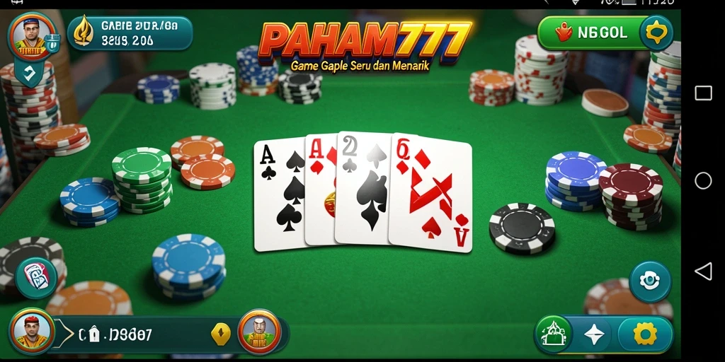 Tampilan gameplay Gaple yang seru dan interaktif di PAHAM777.