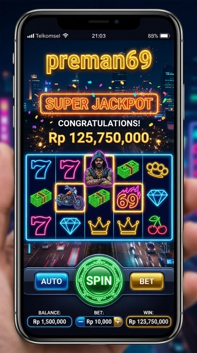 Antarmuka pengguna aplikasi preman69 yang menarik dan intuitif.